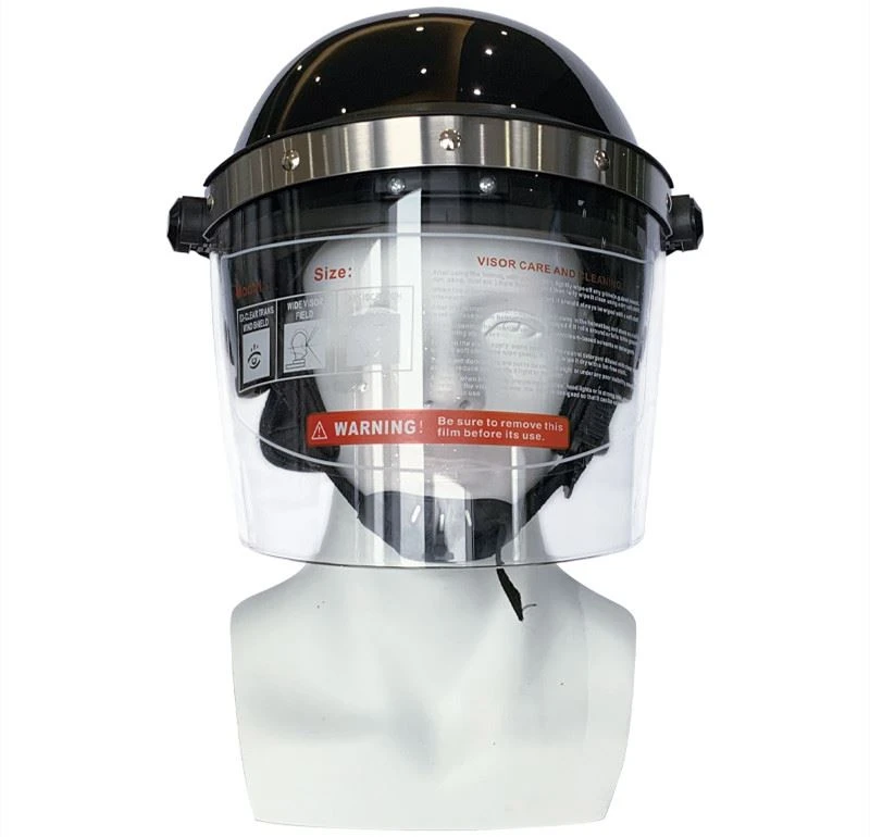 Helmet with flat visor