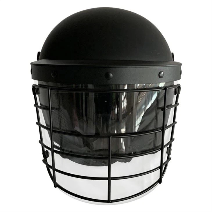 Police Security Anti Riot Helmet With Hard Neck Protector